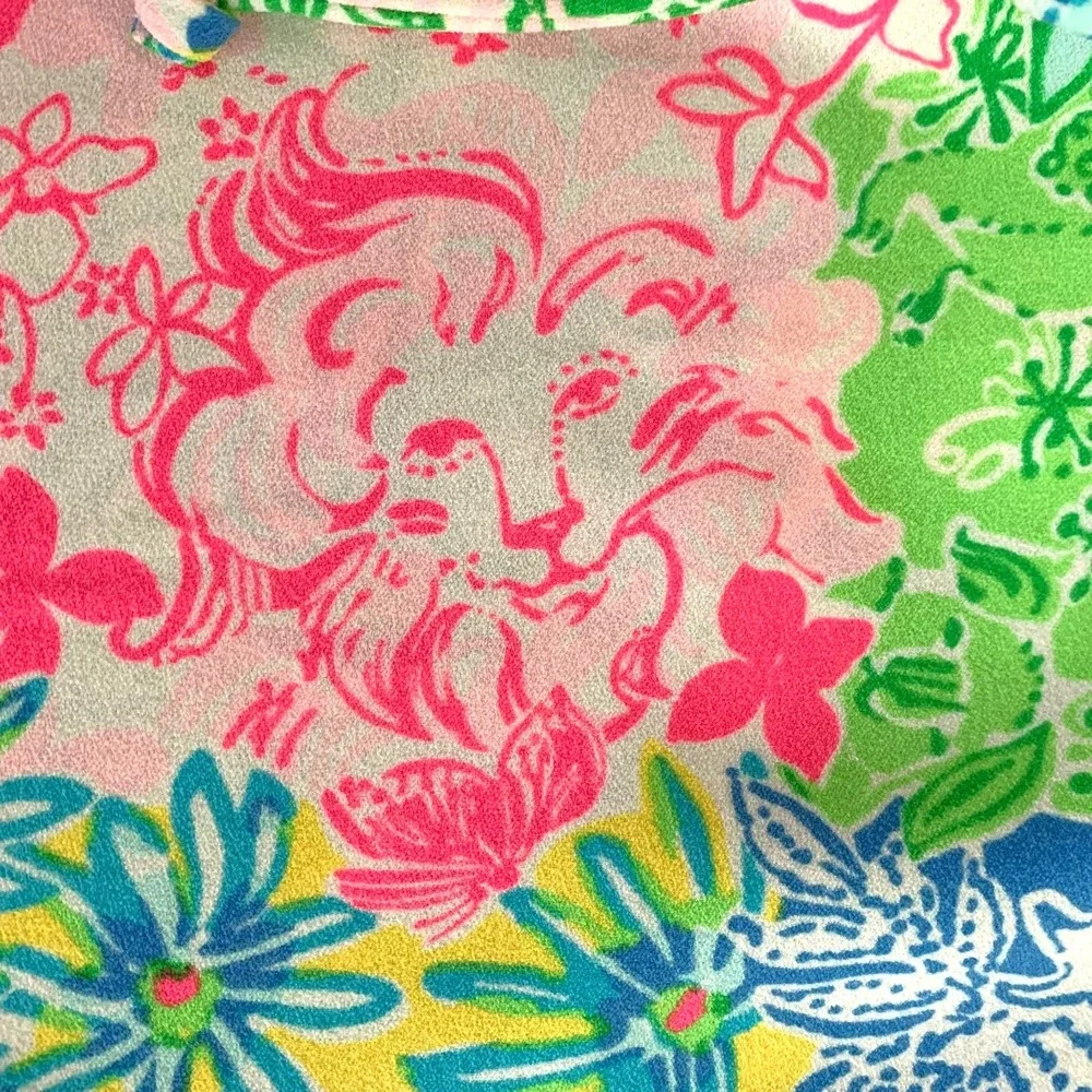 Lilly Pulitzer Pearl Romper Cheek to Cheek sz 2 Animals‎ Floral - Picture 5 of 8